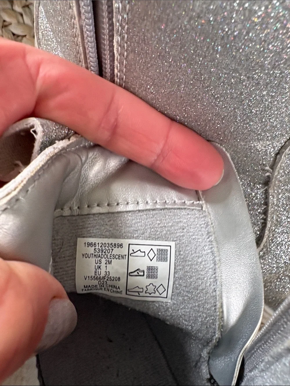 Lands' End Silver Glitter Chelsea Kids' Boots